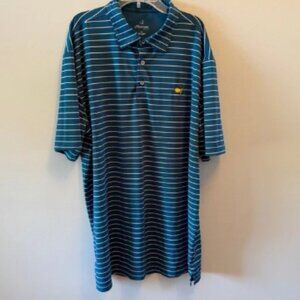 Masters Green Striped Polo Shirt